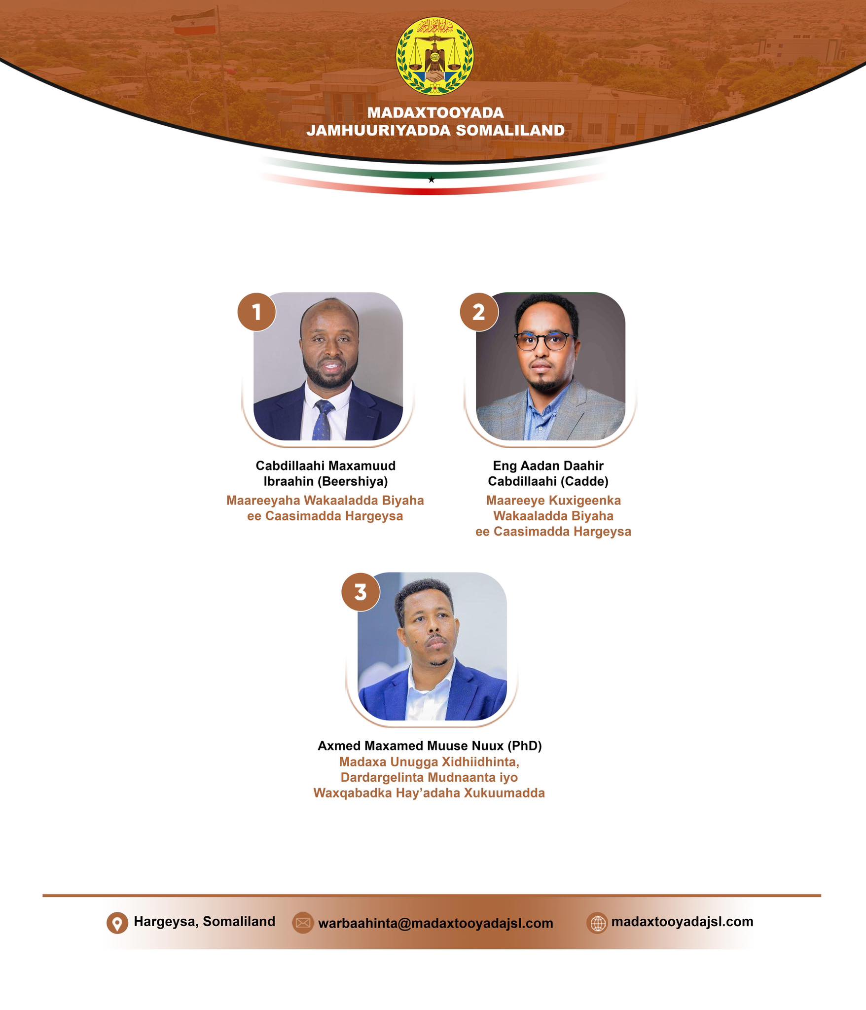 Madaxweyne Cirro oo Magacaabay Maamulka Wakaaladda Biyaha Hargeysa iyo Madaxa Unug Cusub