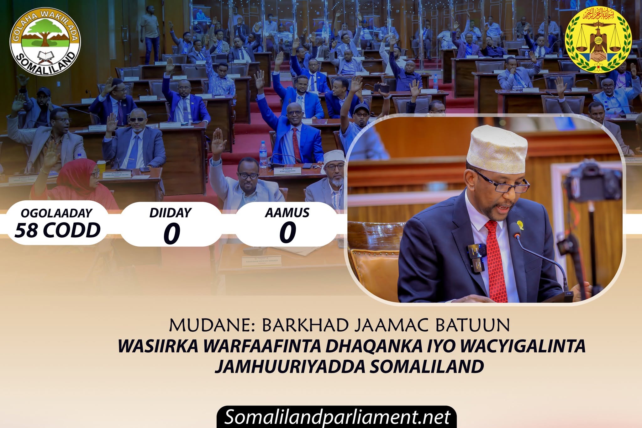 Golaha Wakiillada Somaliland oo Codka Kalsoonida U Qaaday Wasiirro Ka Tirsan Xukuumadda