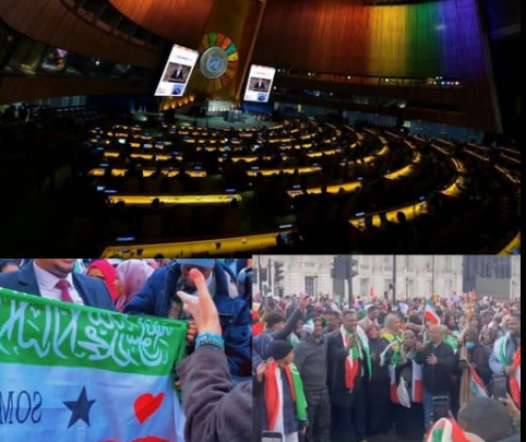 Large Rally in Support of Somaliland Cause Held Outside UN Headquarters in New York