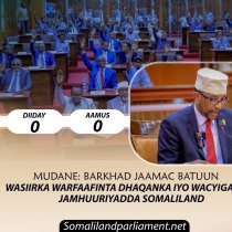 Golaha Wakiillada Somaliland oo Codka Kalsoonida U Qaaday Wasiirro Ka Tirsan Xukuumadda