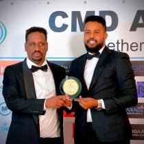Bakayle: SDJA Chairperson Mohamed Yusuf Said (Mr. Bakayle) receives a prestigious international award from CMD in the Netherlands.