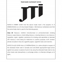 TRADE MARK CAUTIONARY NOTICE ,