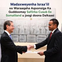 Madaxweynaha Israa'iil oo waraaqaha aqoonsiga ka guddoomay Safiirka cusub ee Somaliland u joogi doona Israa'iil