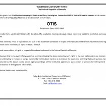 Cautionary Notice -  OTIS