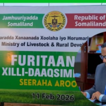 Wasiirka Xanaanada Xoolaha Somaliland Oo Ku Dhawaaqay Furitaanka Seeraha Aroori Maalinta Arbaca